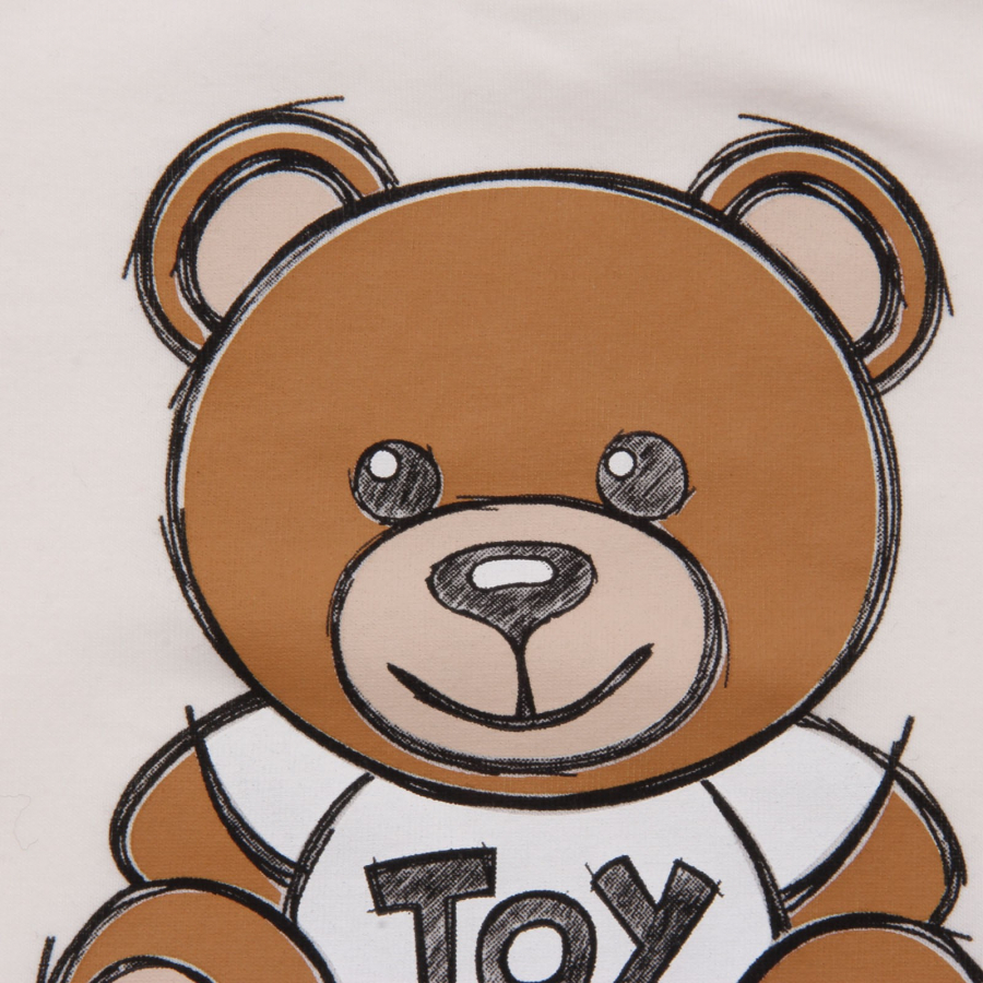 1816AF maglia bimbo boy MOSCHINO white printed cotton t shirt kid