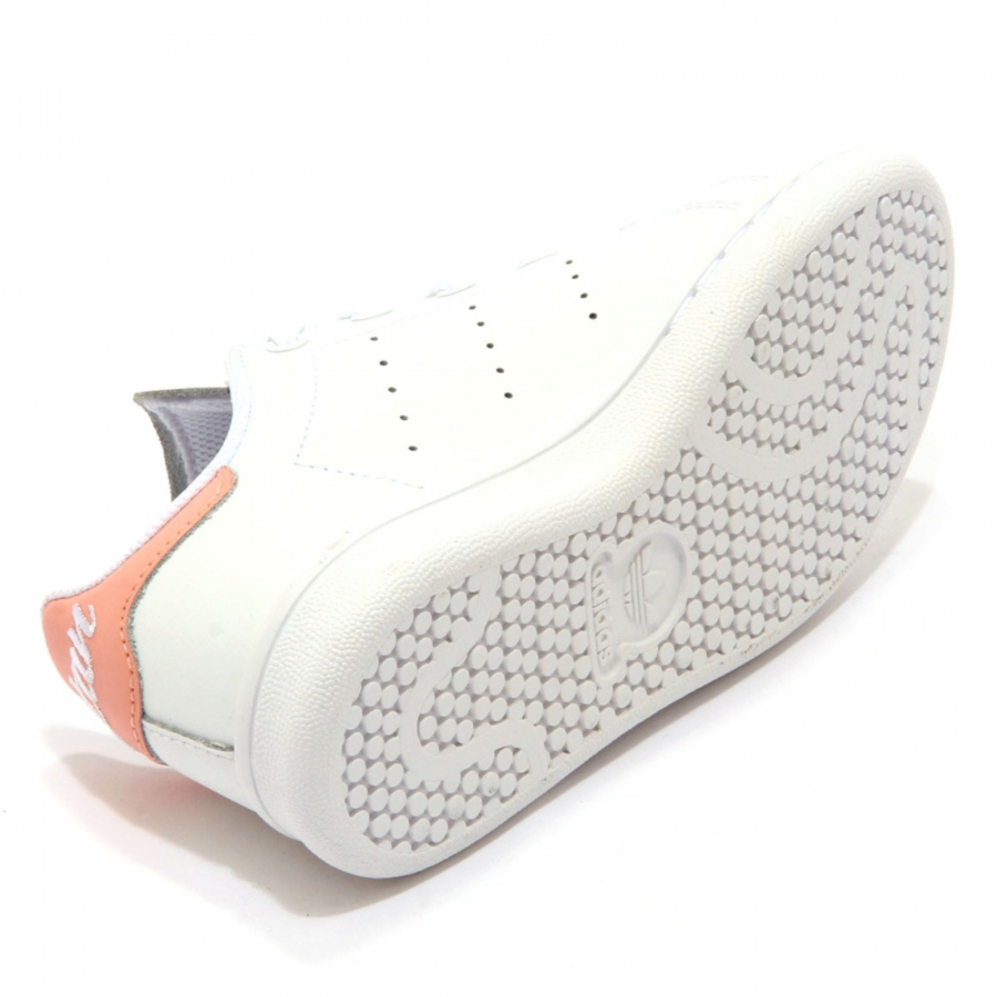 1935AL sneaker bimba girl ADIDAS STAN SMITH kids shoes white pink
