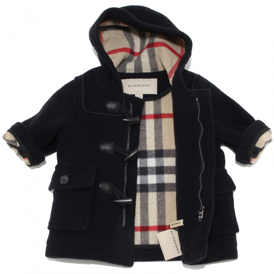 1994L BURBERRY check montgomery cappotto girl giacca jacket blue