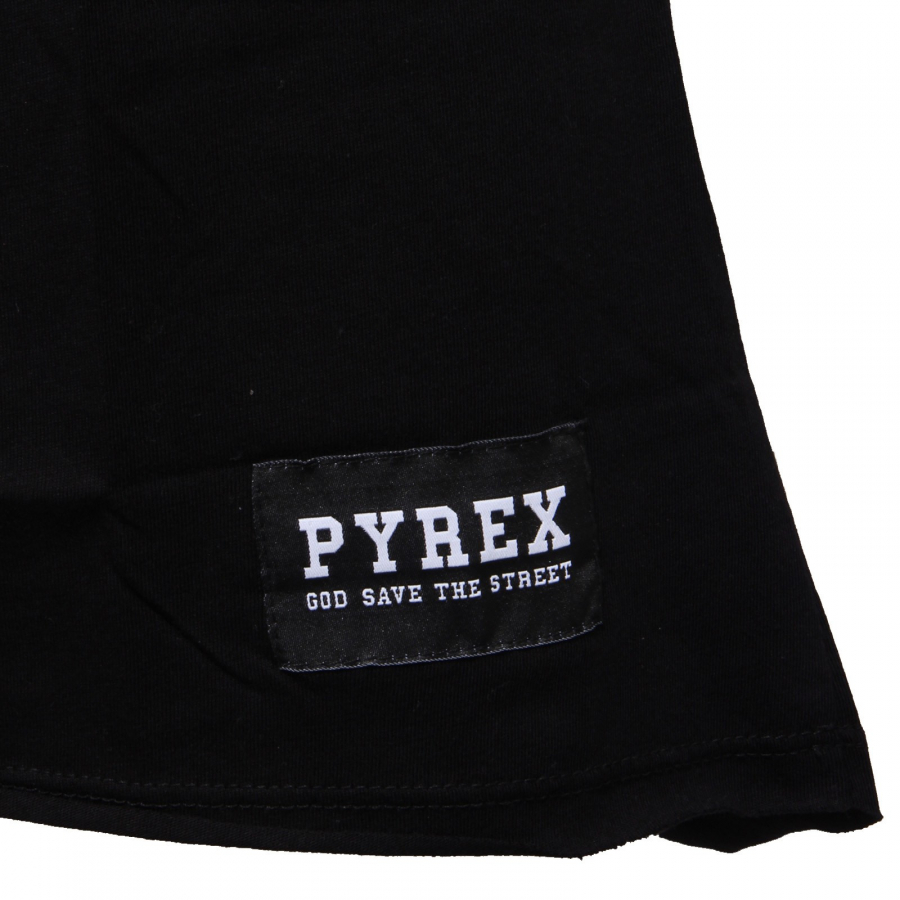 2155AB canotta uomo PYREX RAW CUT black cotton t shirt sleeveless man