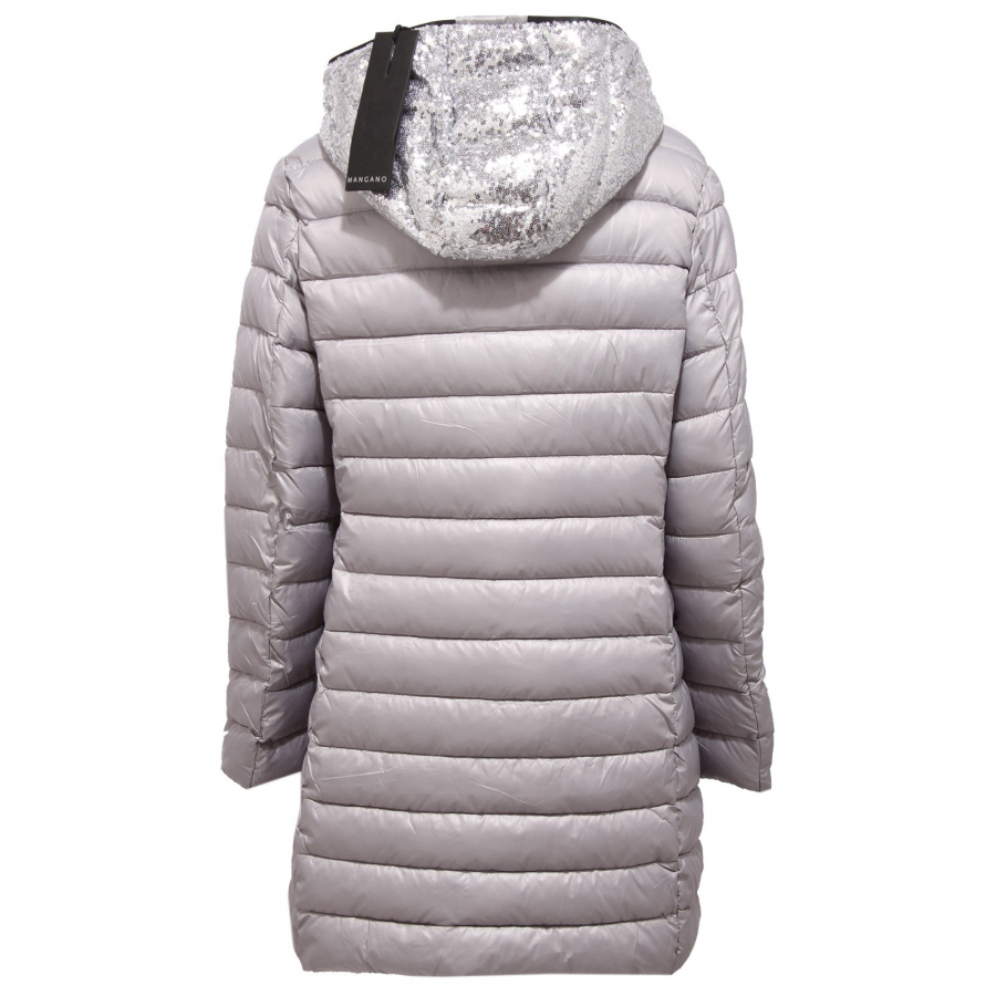 2157J giubbotto lungo donna MANGANO silver jacket woman