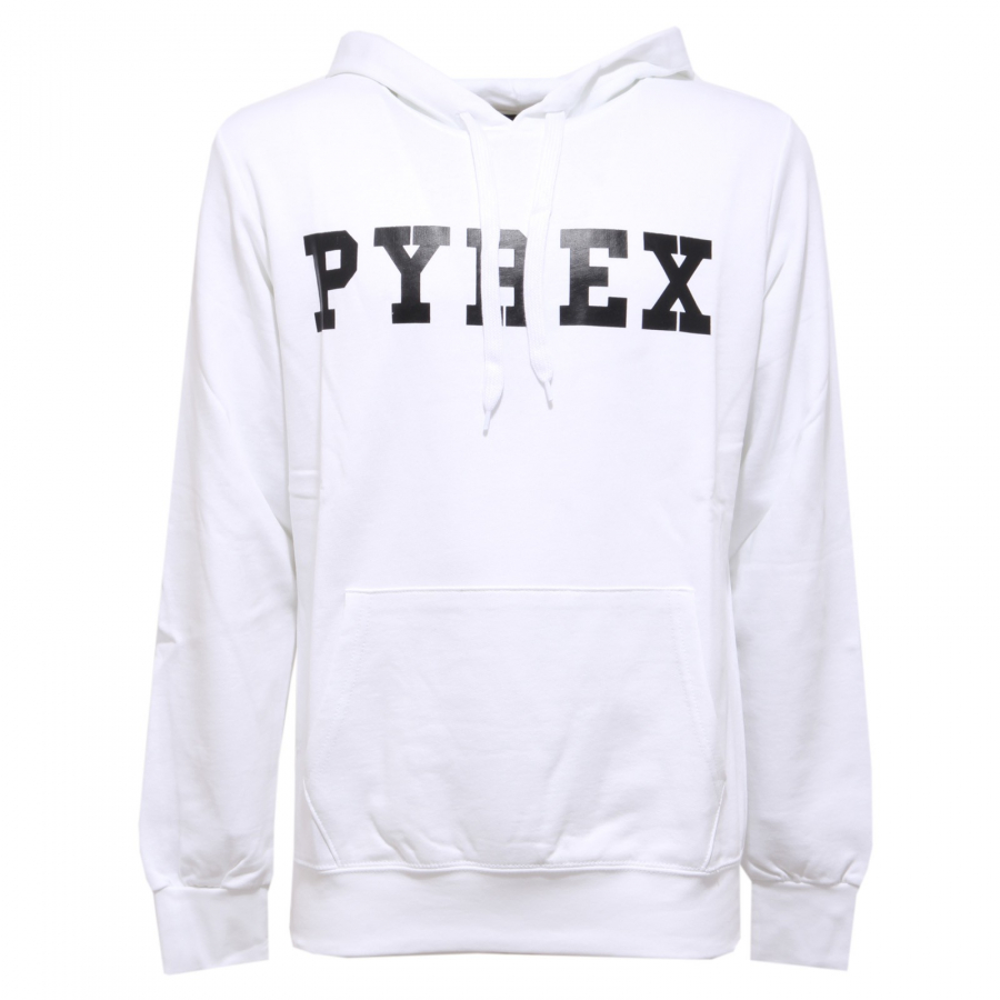 felpa uomo PYREX white cotton hodie sweatshirt man