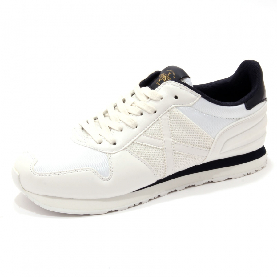 2241AD sneaker uomo MUNICH MASSANA white blue shoes man