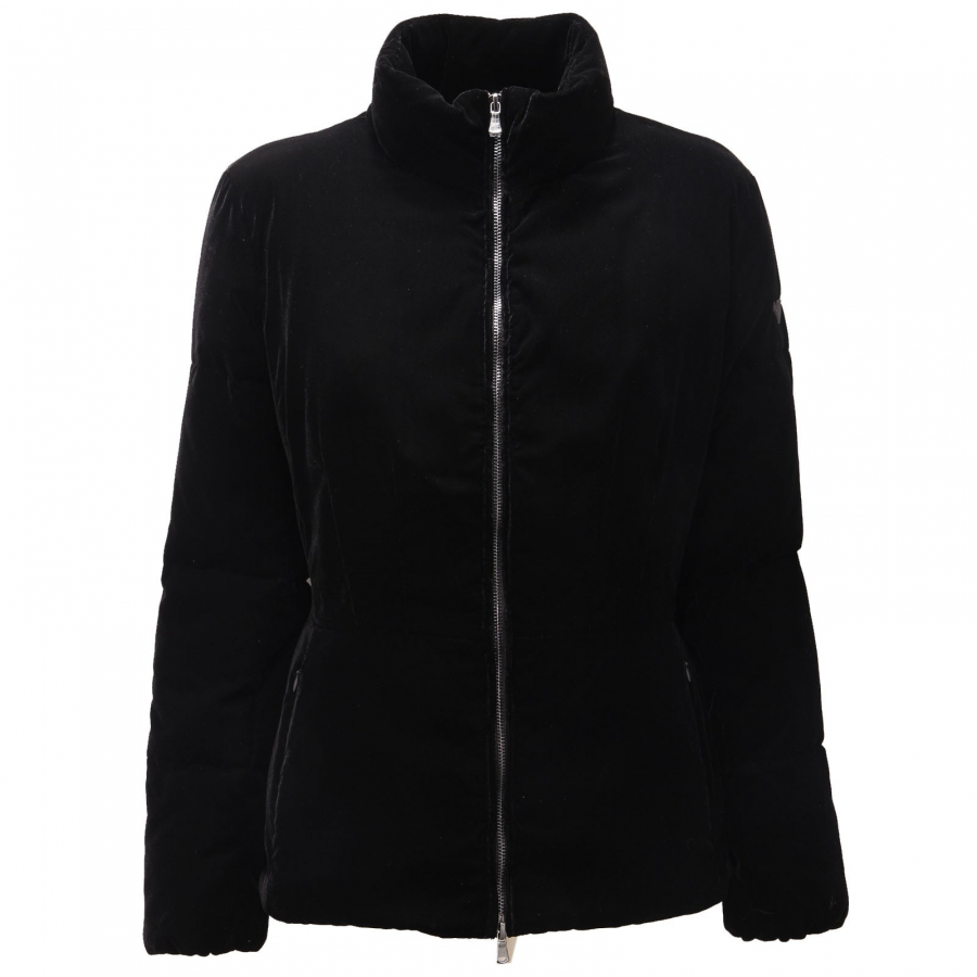 2248AE giubbotto donna EMPORIO ARMANI velluto velvet black jacket woman
