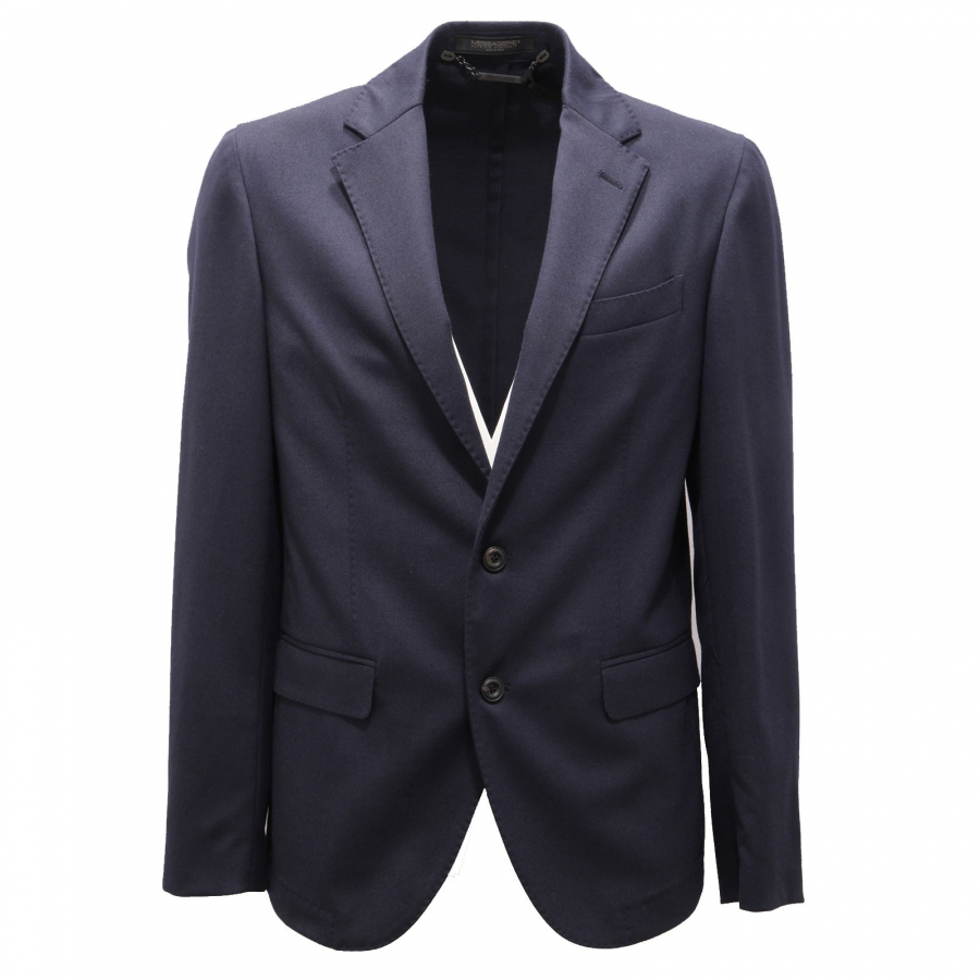 2254AG giacca uomo MESSAGERIE blue wool blend jacket man
