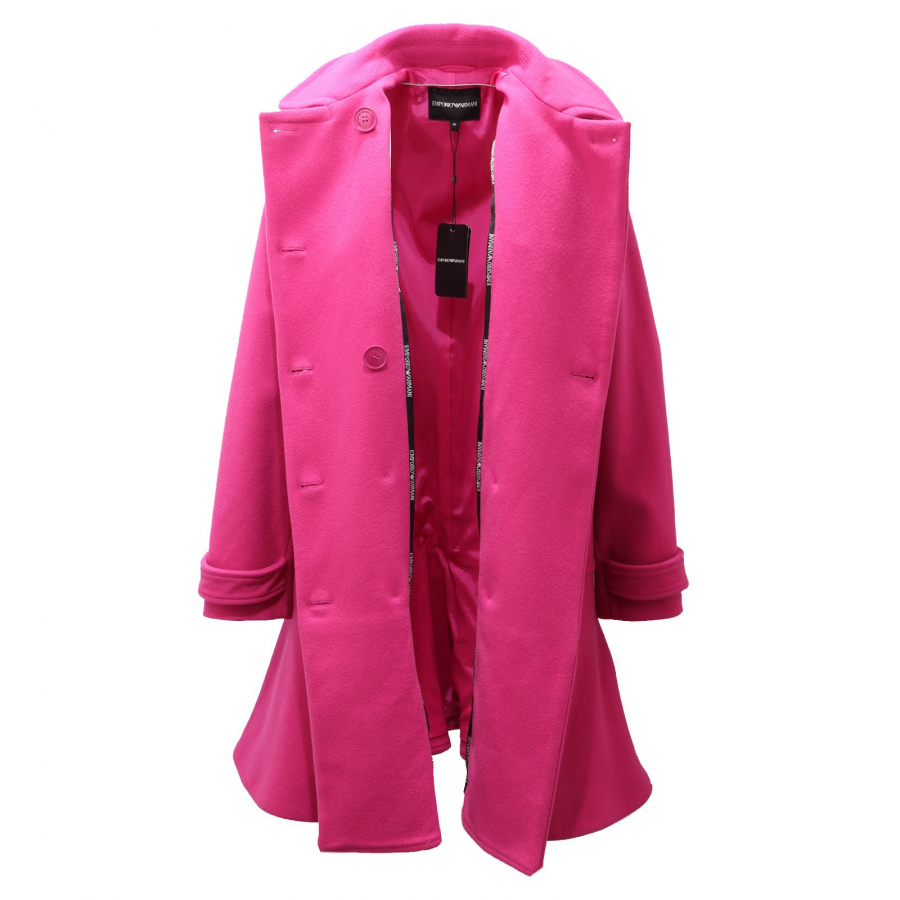 Armani pink coat hotsell