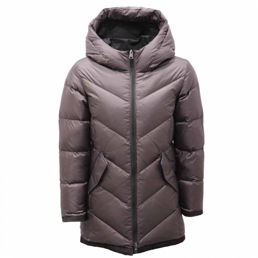 2305AL piumino bimba girl WOOLRICH kids REVERSIBLE down parka black