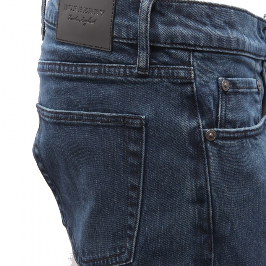 2335AF jeans pantalone uomo BURBERRY dark blue denim trouser men