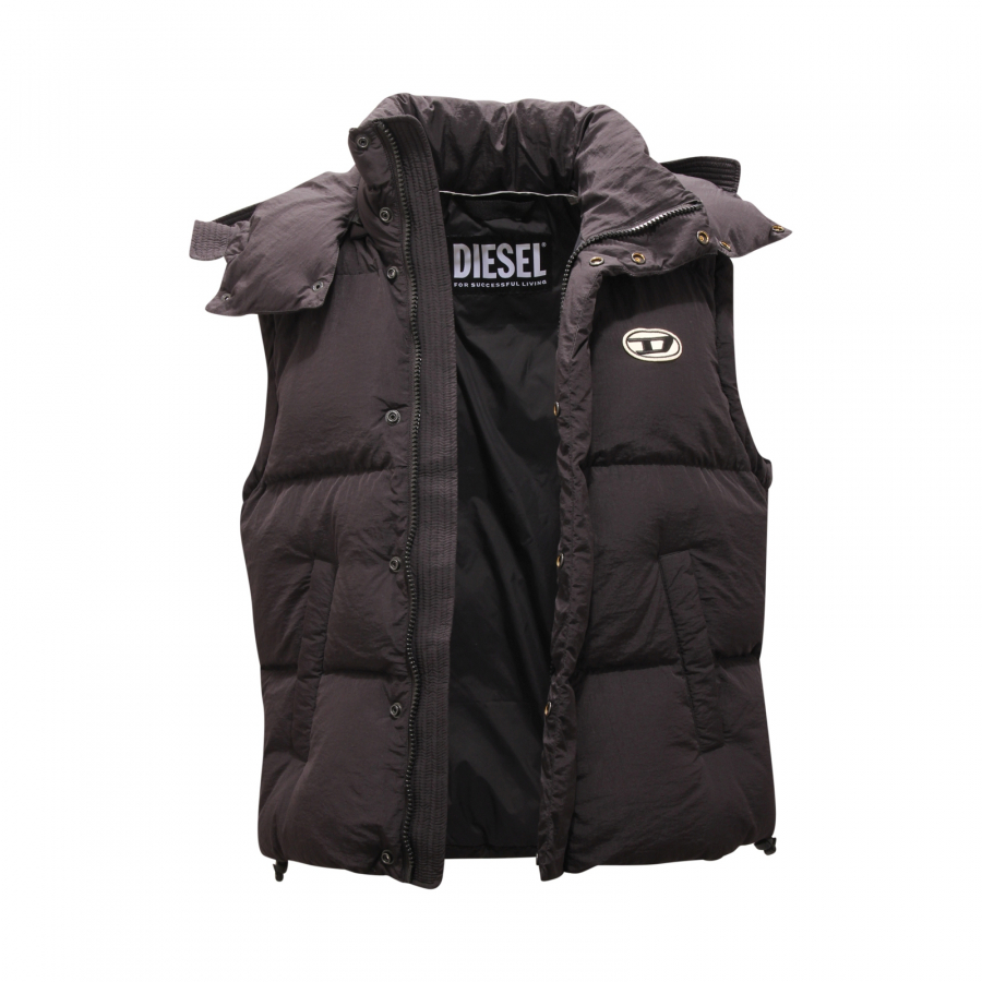 2420AQ smanicato uomo DIESEL man sleeveless padded jacket black