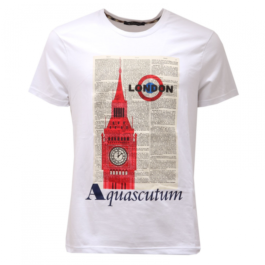 maglia uomo AQUASCUTUM cotton t-shirt man