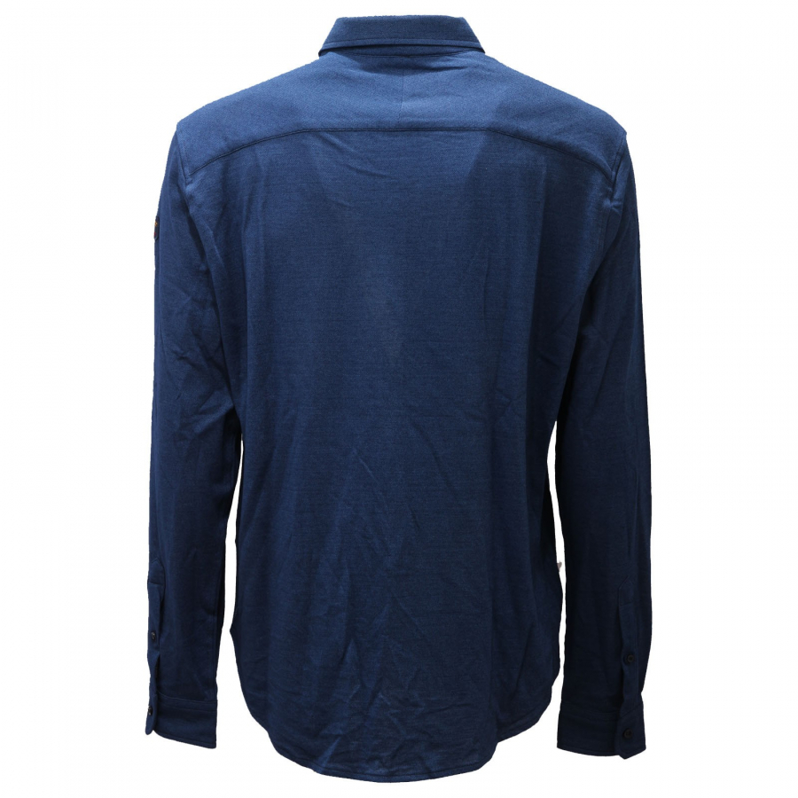2754AE camicia uomo PAUL & SHARK blue cotton piquet shirt men