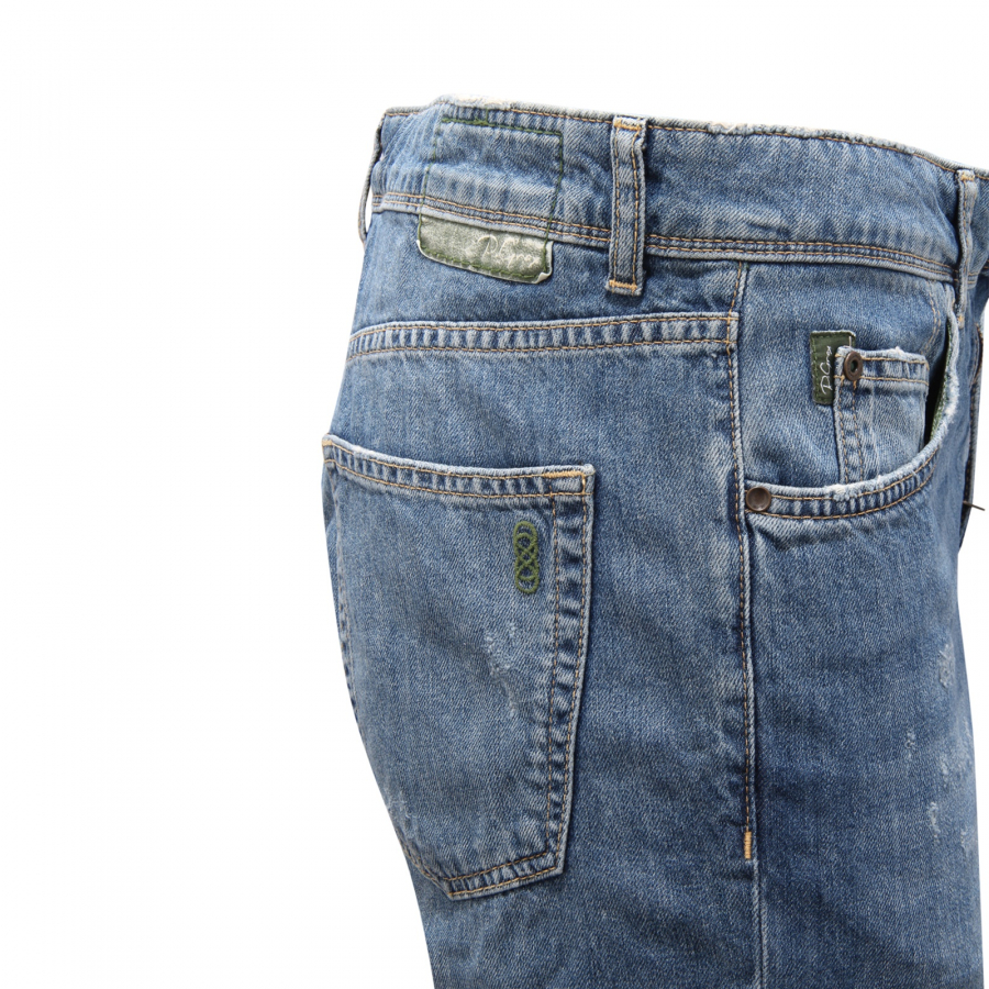 2809AQ bermuda uomo P.GRAX man distressed denim shorts