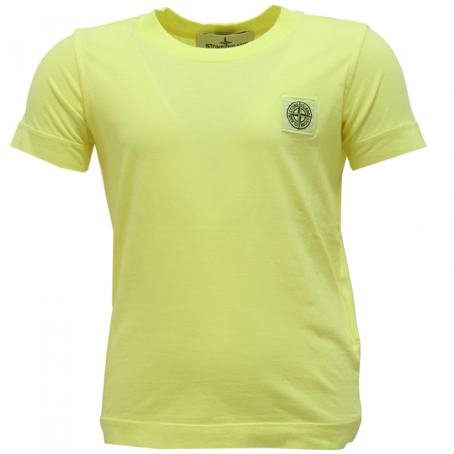 maglia bimbo STONE ISLAND JUNIOR giallo fluo yellow t shirt kid boy