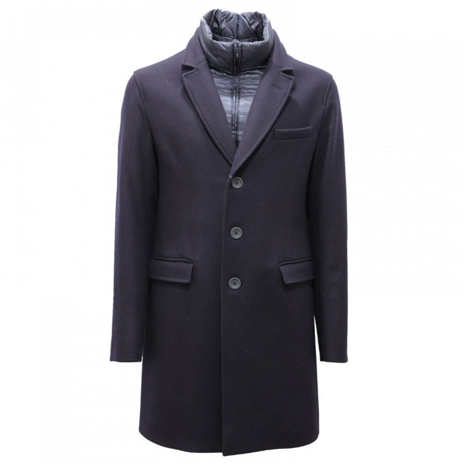 3361AI cappotto uomo HERNO men light padded coat wool blue