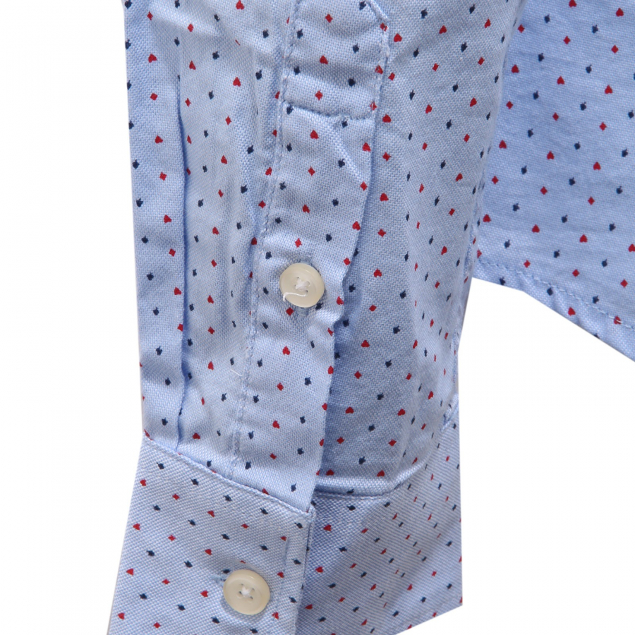 3521AG camicia uomo GAUDI' JEANS light blue micro pattern cotton shirt man