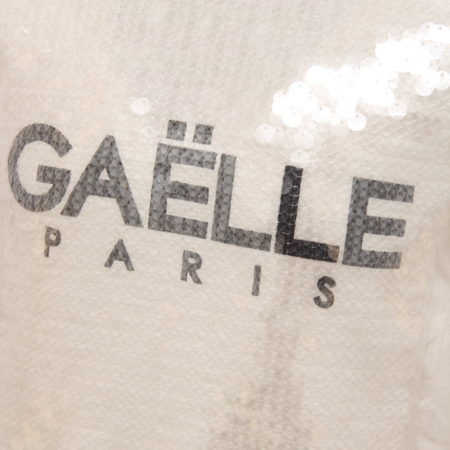 3587U maxi maglia bimba GAeLLE TEEN PARIS panna overlong t shirt girl