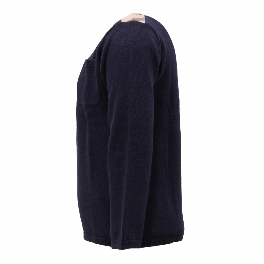 3621O maglione bimbo blu BURBERRY cotone lana maglioni jumpers kids
