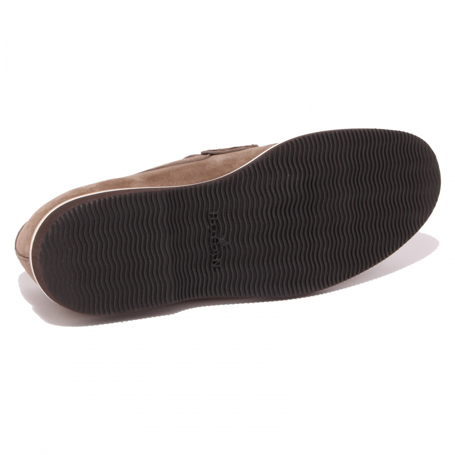 Hogan 3830Q mocassino uomo HOGAN marrone scarpa suede brown shoe men 