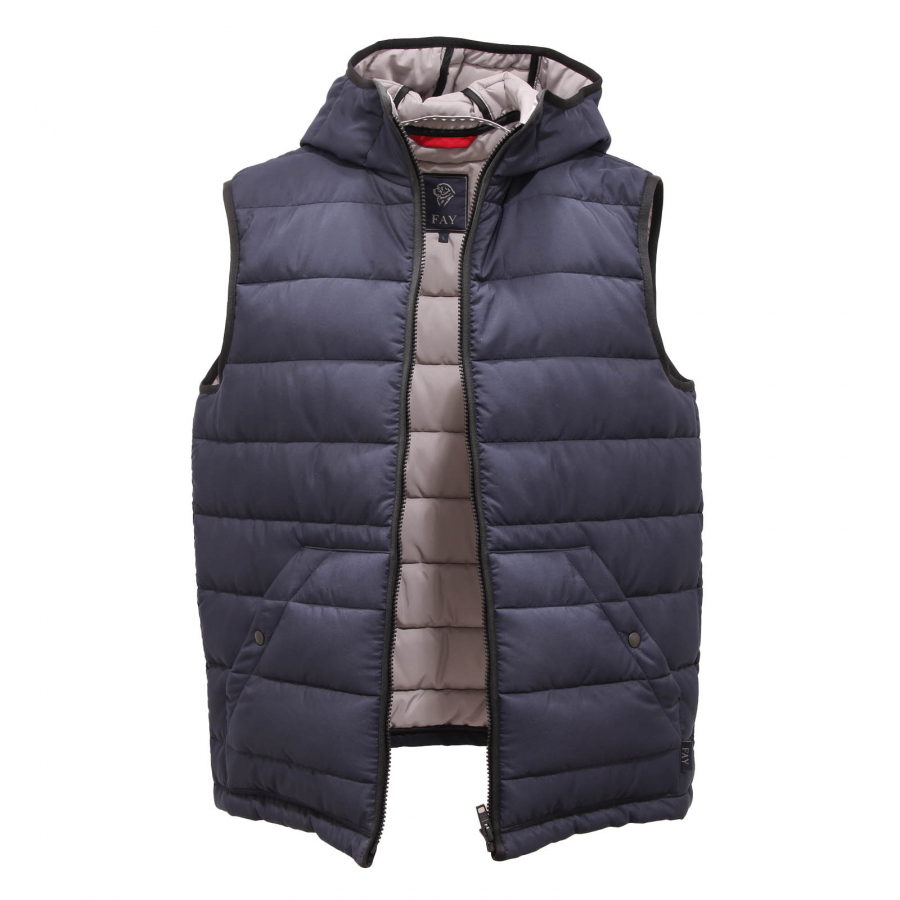 3930AP smanicato uomo FAY man sleeveless jacket blue