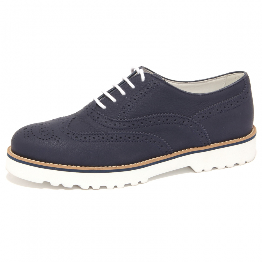 4089Q scarpa donna HOGAN ROUTE FRANCESINA blu shoe woman