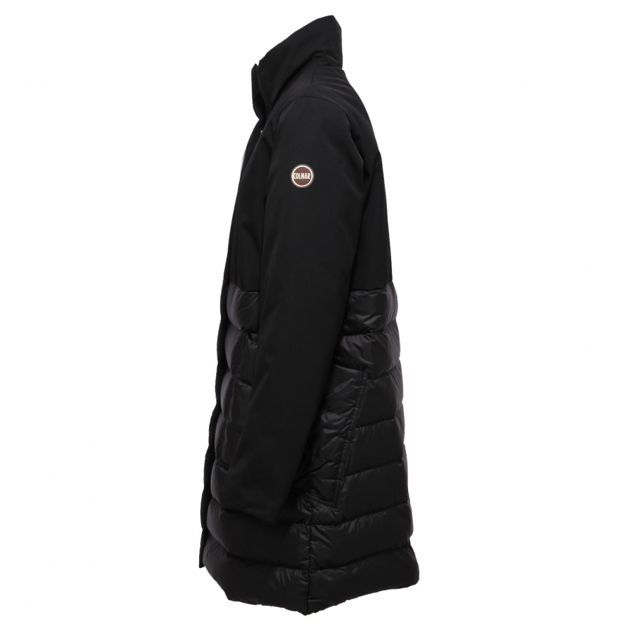4149AB giubbotto lungo donna COLMAR BIKER black jacket woman