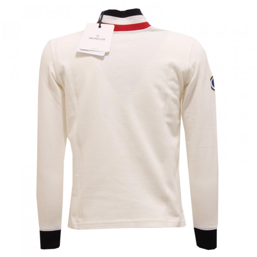 Maglia polo manica lunga moncler on sale
