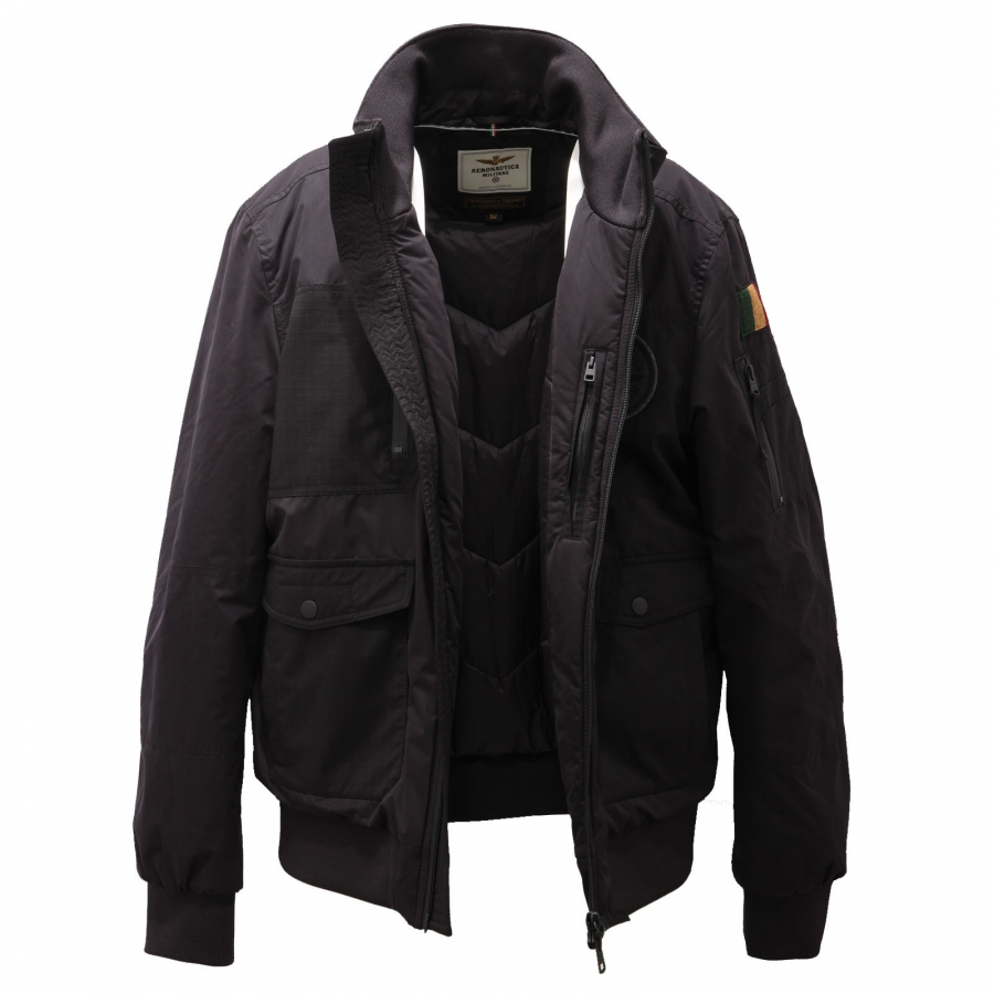 4412AE giubbotto uomo AERONAUTICA MILITARE giubbino black jacket man
