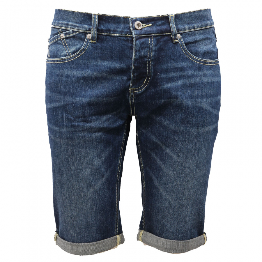 4422AF bermuda jeans uomo MARKUP vintage blue denim delave short man