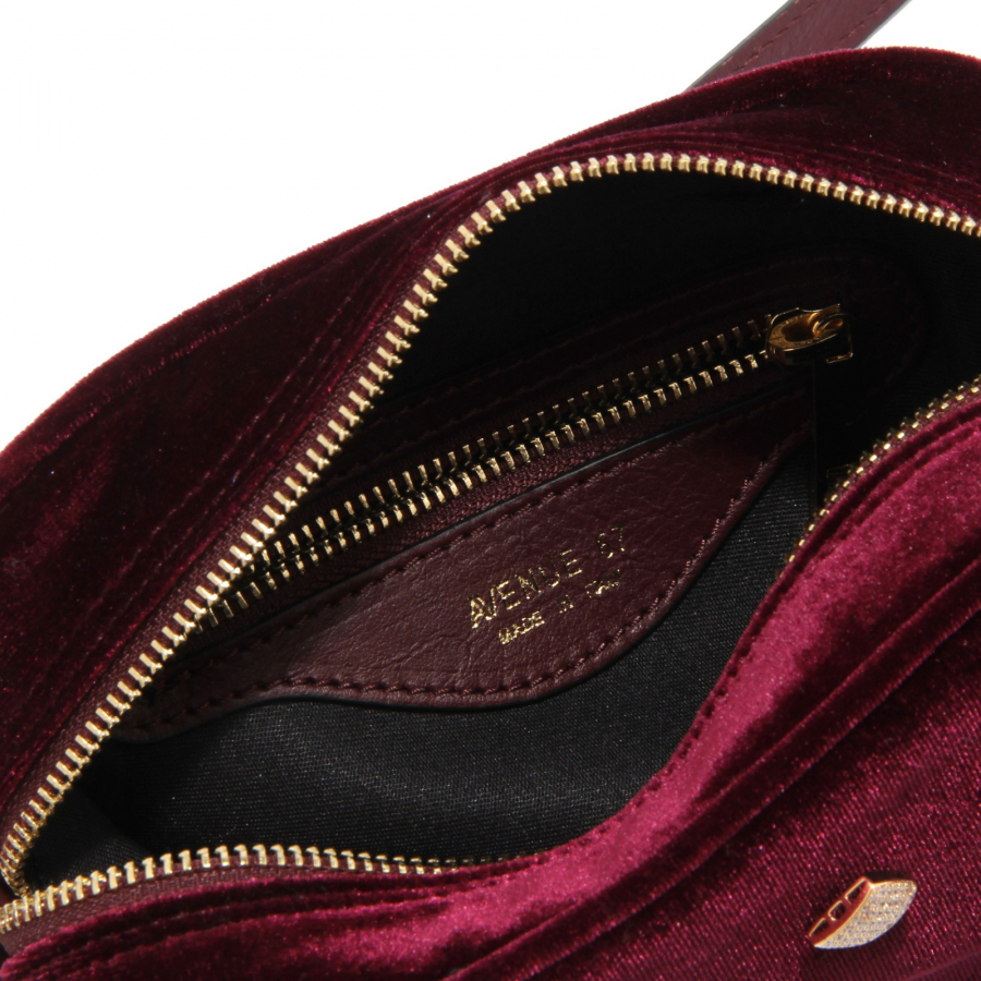 4422V pochette donna AVENUE 67 burgundy velvet hand bag woman
