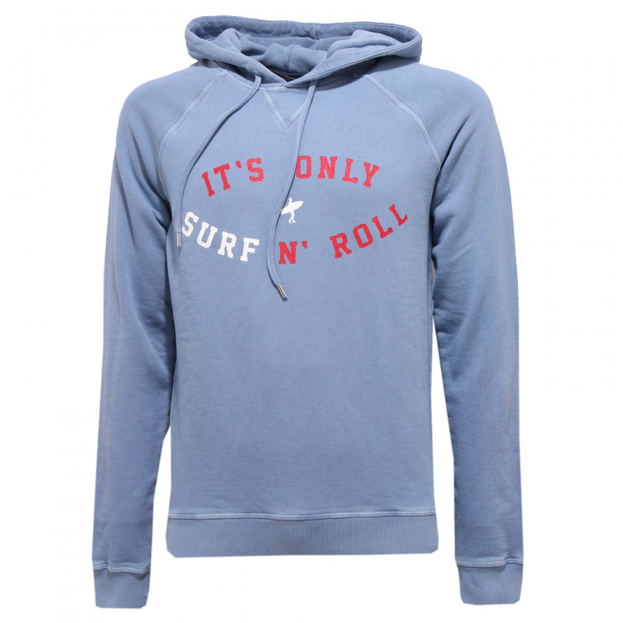 4467R felpa uomo DSQUARED2 D2 felpe azzurra sweatshirt man
