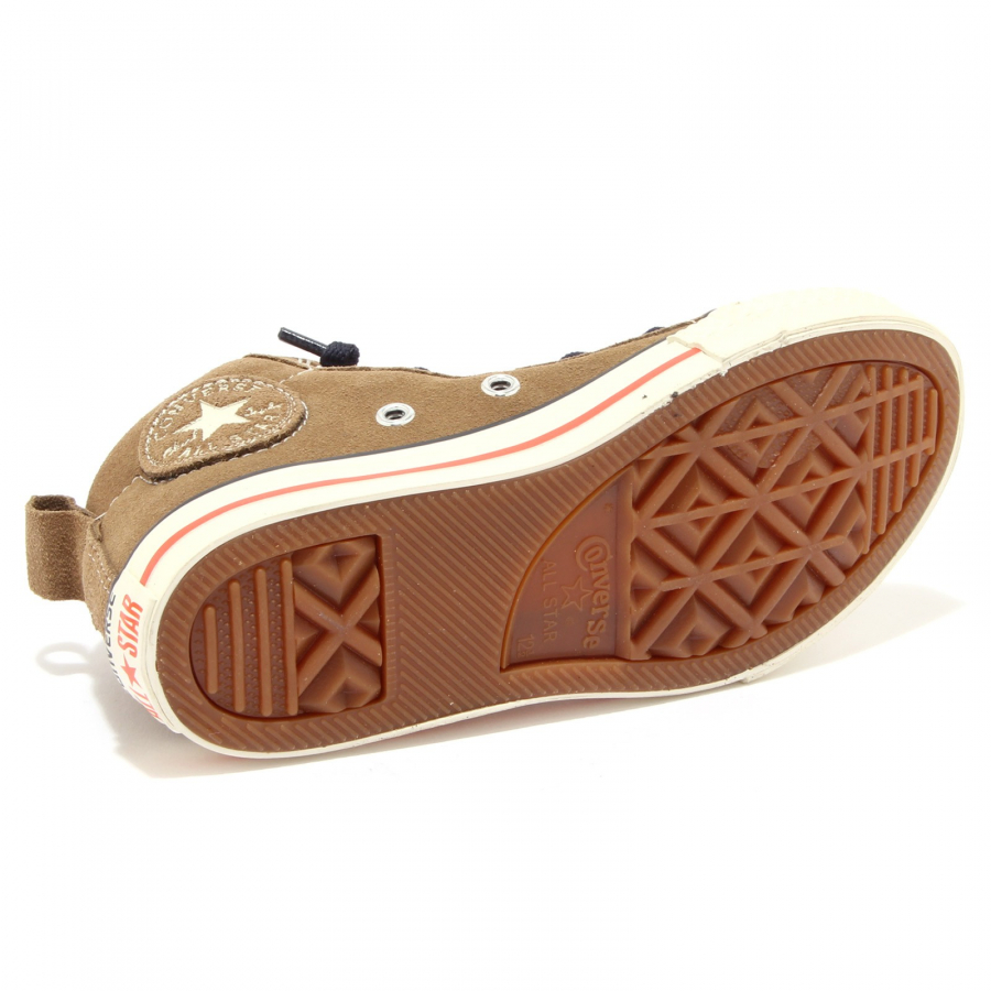 4912U sneaker bimbo CONVERSE marrone chiaro scarpa shoe kid
