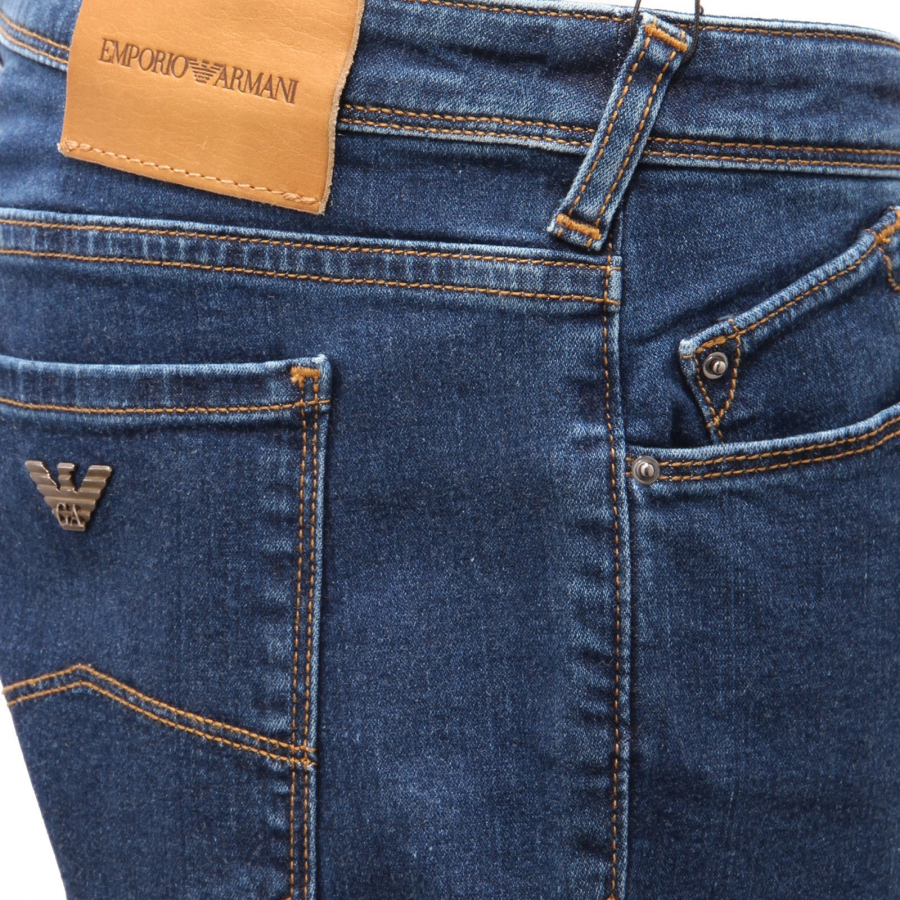 4928AE jeans donna EMPORIO ARMANI J28 SKINNY FIT blue denim