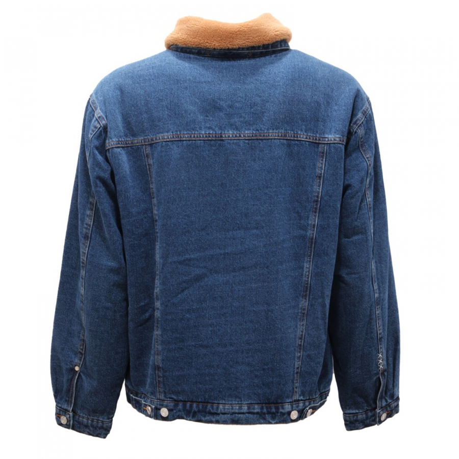 Giubbotto jeans pelo on sale uomo