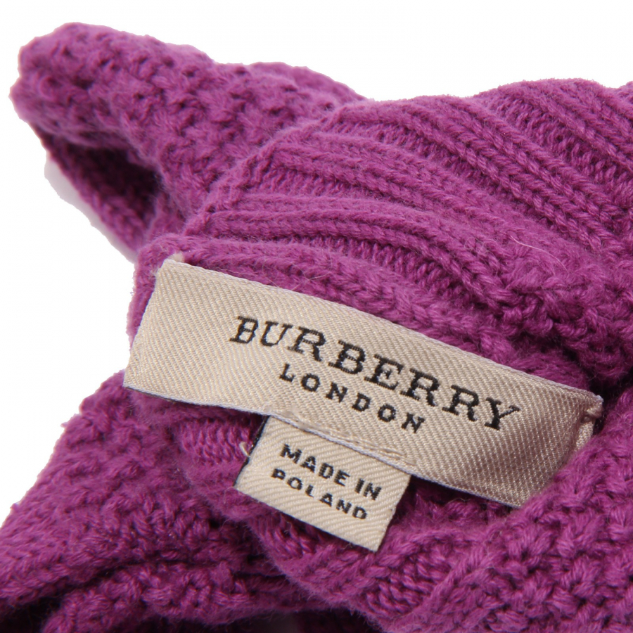 Burberry gloves womens purple cheap