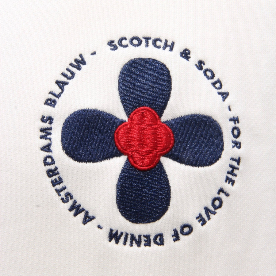 5093AI felpa uomo SCOTCH SODA man cotton sweatshirt off white