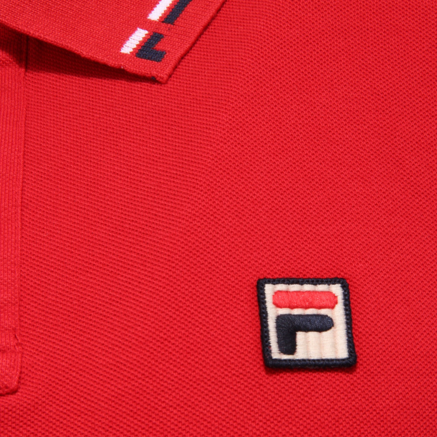 Red fila polo shirt store