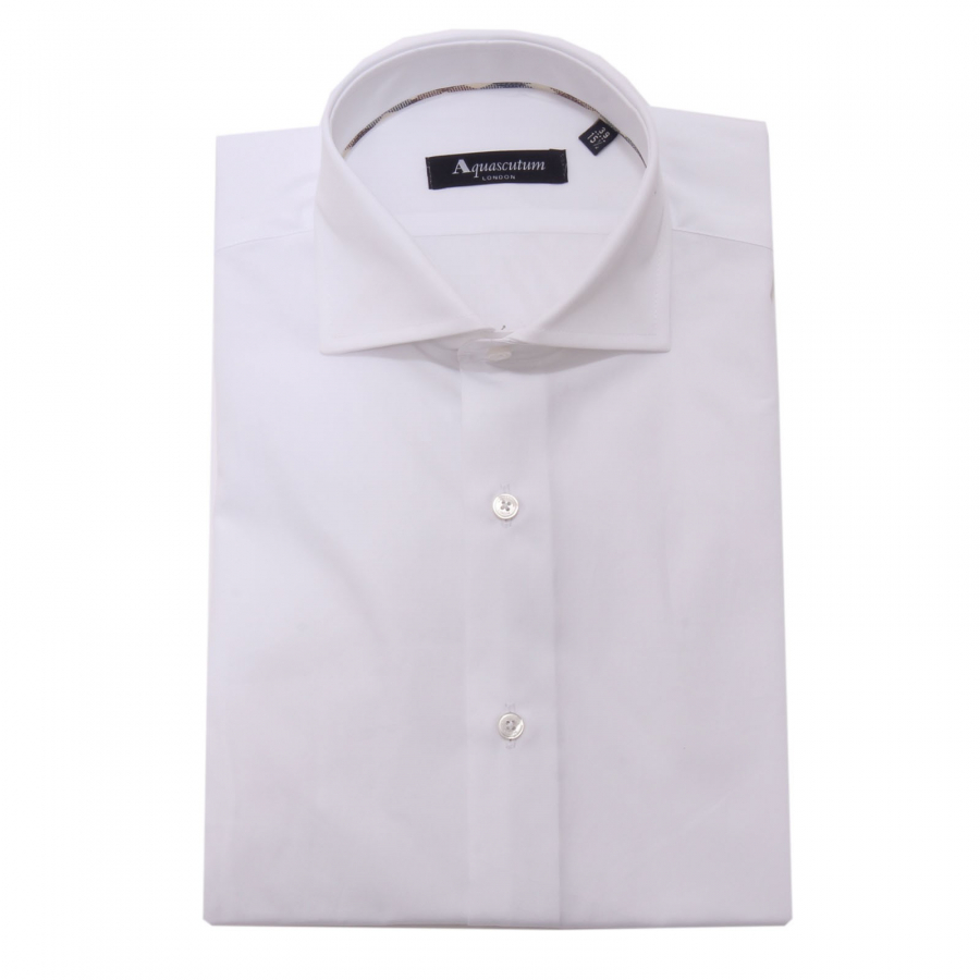 AQUASCUTUM da uomo 100% Cotone Bianco Slim Fit Sudore Pantaloni Pantaloni Sportivi Medio 
