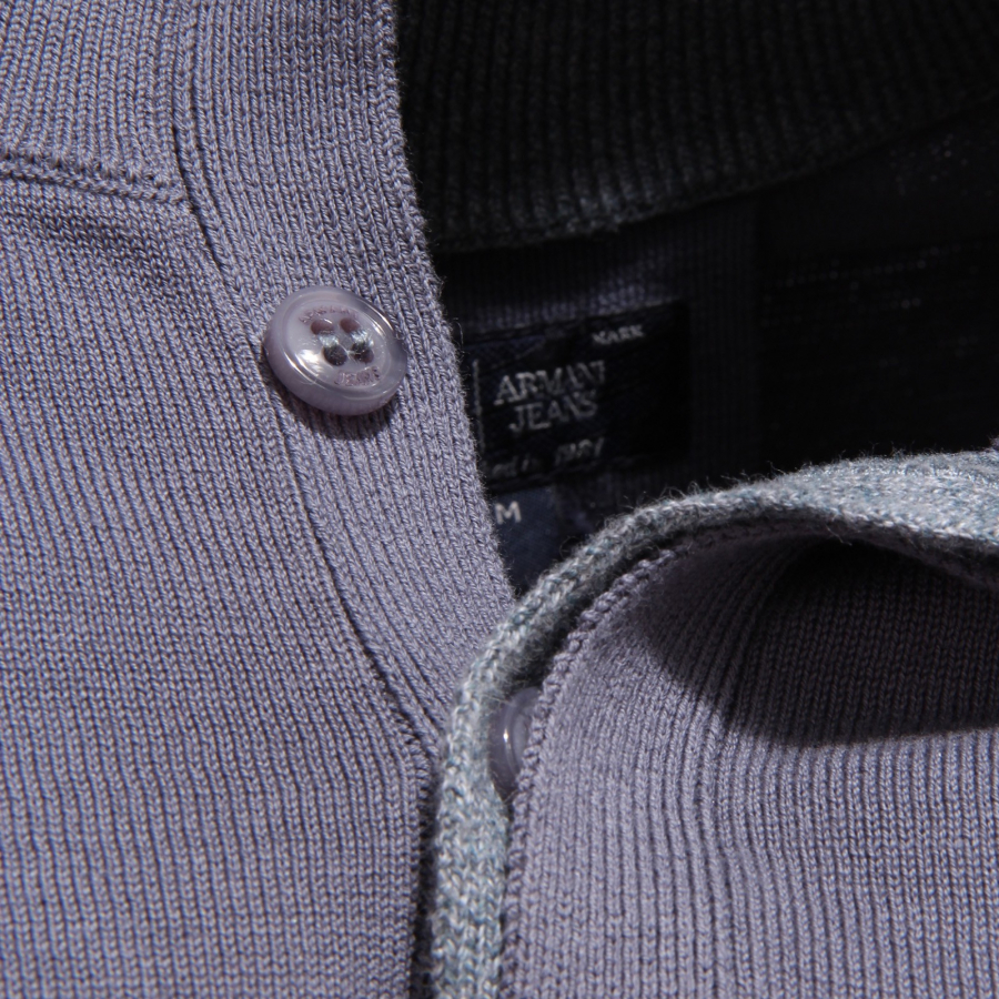 5975T maglione uomo ARMANI JEANS blu grigio cotone sweater cotton men