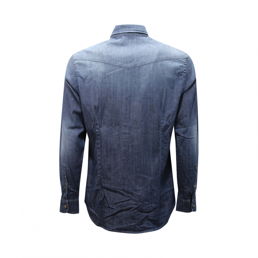 camicia jeans uomo slim fit