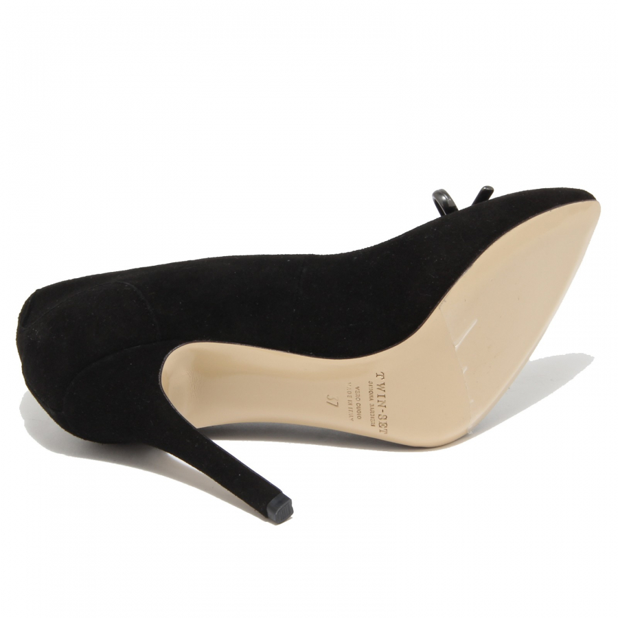 6296N decollete donna nero TWIN SET SIMONA BARBIERI scarpe shoes women