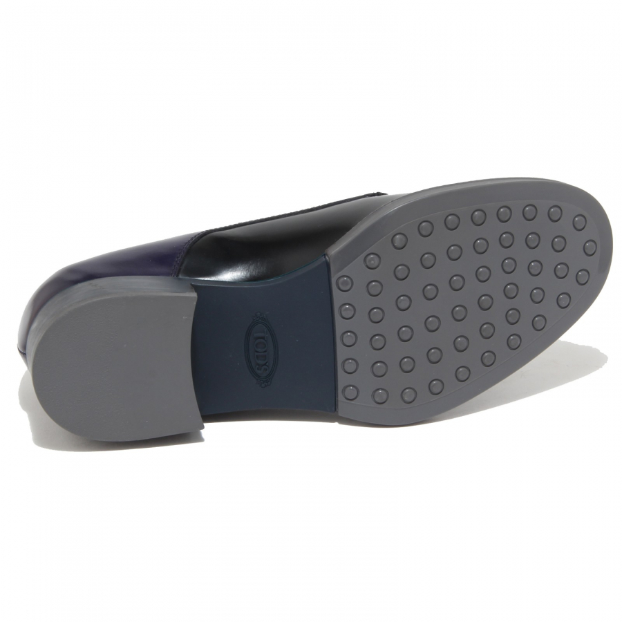 9174N scarpe allacciate TOD'S DERBY blu scarpe donna shoes women 