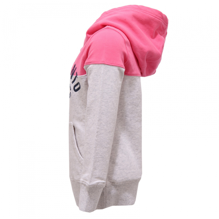 6487R felpa bimba FIAT 500 felpe cappuccio cotone grigio rosa sweatshirt kid