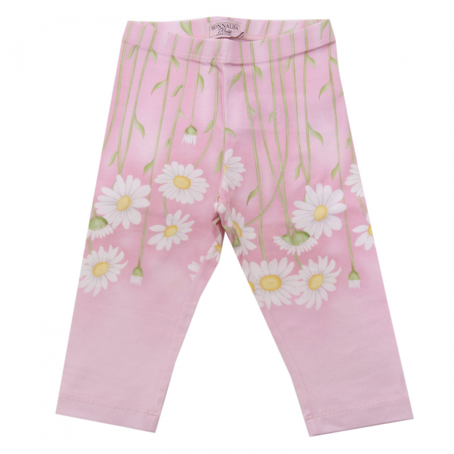 Monnalisa 6499AC leggings bimba girl MONNALISA BEBE' pink cotton/elastan pants kids 