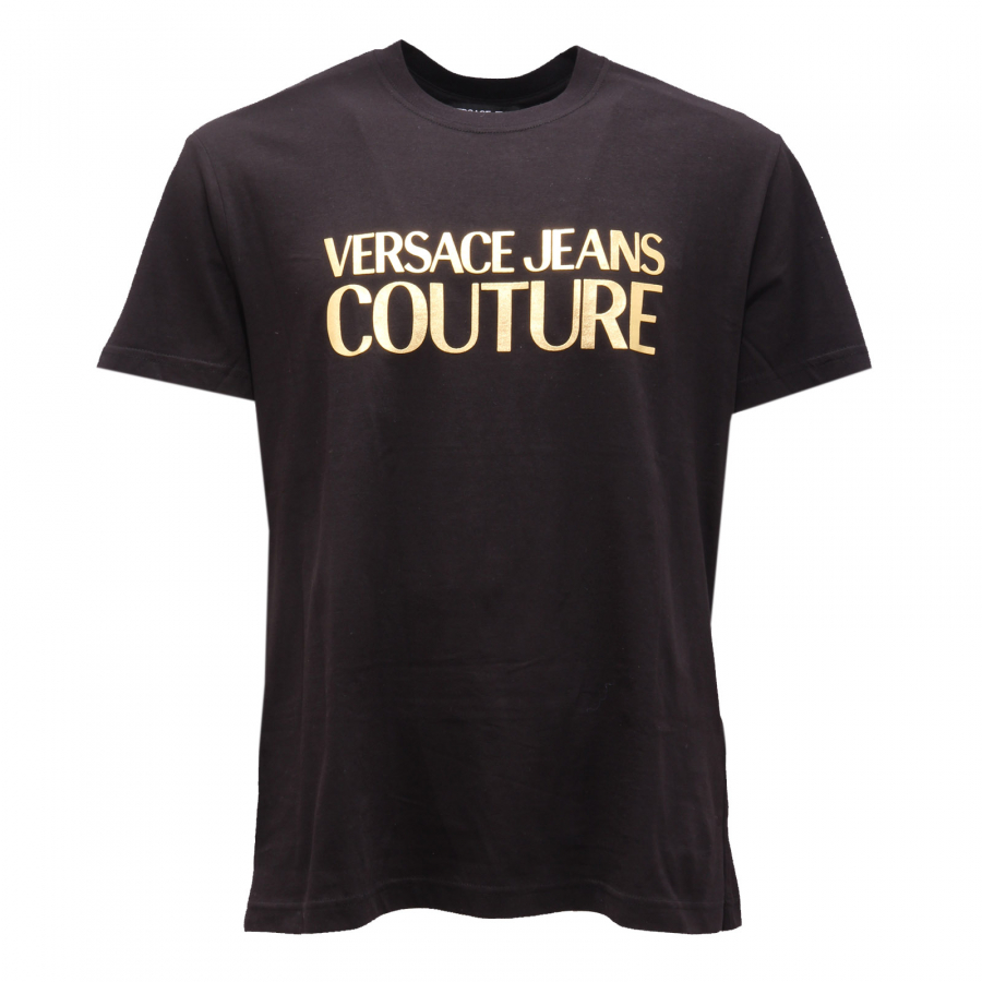 6609AG maglia uomo VERSACE JEANS COUTURE black gold t shirt man