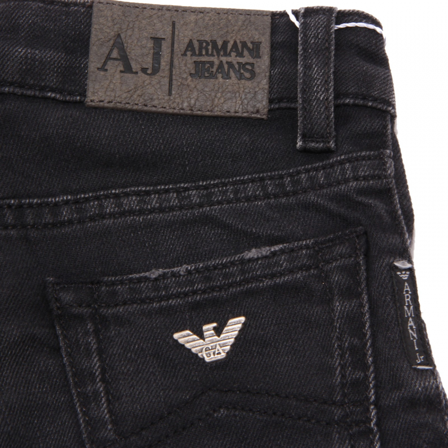 Please PANTA 5 TSK ADRIAN DENIM C/TOPPE Nero - Abbigliamento Pantaloni  Bambino 75,00 €