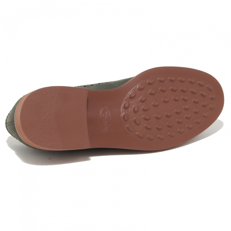 7150N scarpa TOD S DERBY verde scarpe uomo shoes men