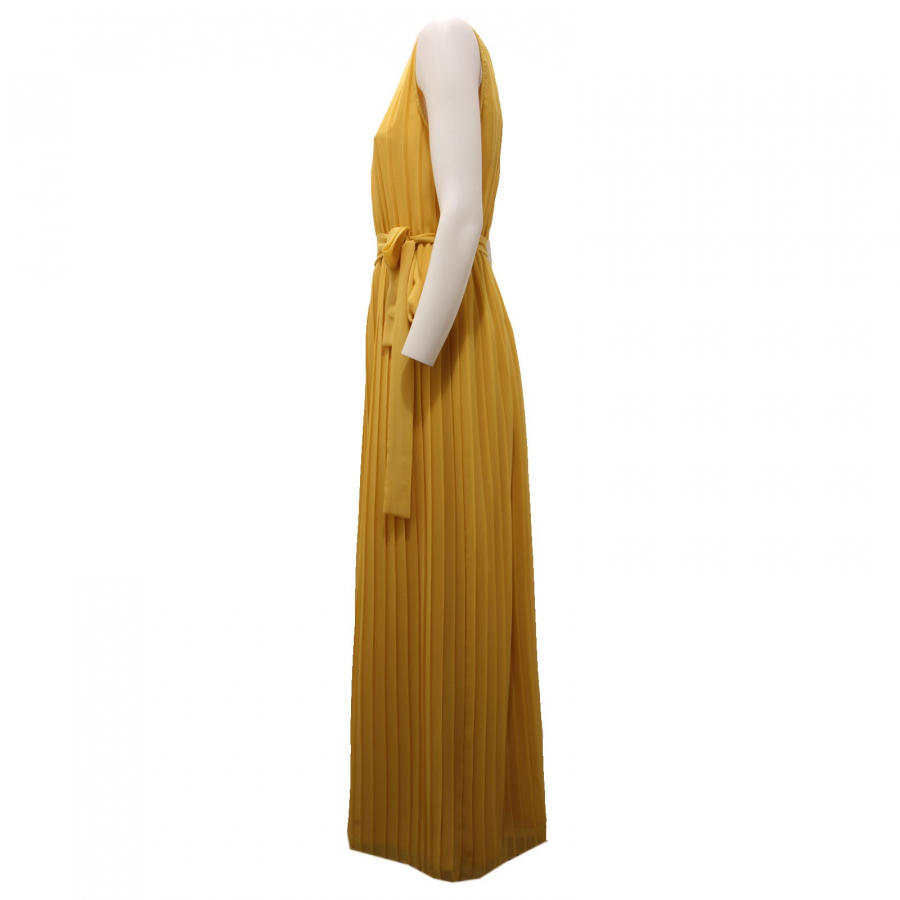 abito lungo donna MARELLA VIVACE voile yellow dress woman