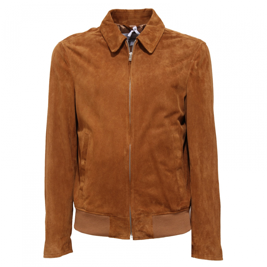 sweater let Uventet 7510J giubbotto uomo DONDUP light brown vintage effect suede jacket man