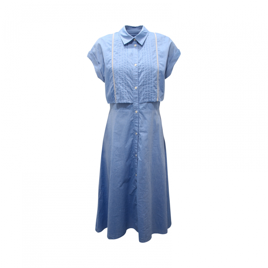 7720 chemisier donna WOOLRICH PINTUCK CHAMBRAY woman dress