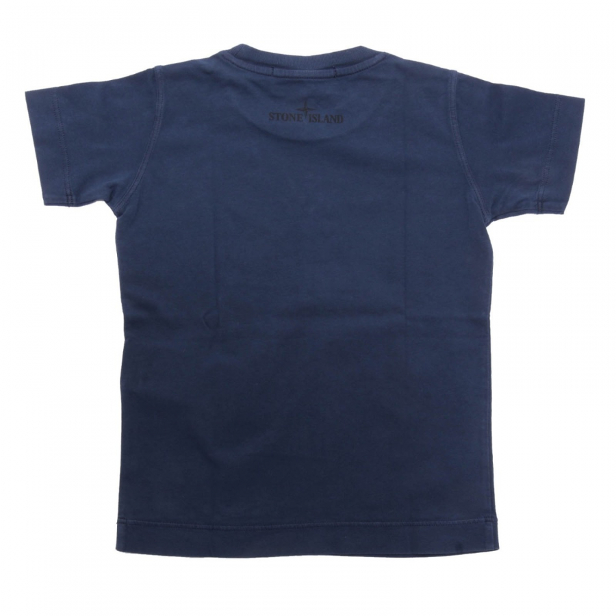 7745AH maglia bimbo STONE ISLAND JUNIOR blue cotton t shirt kids